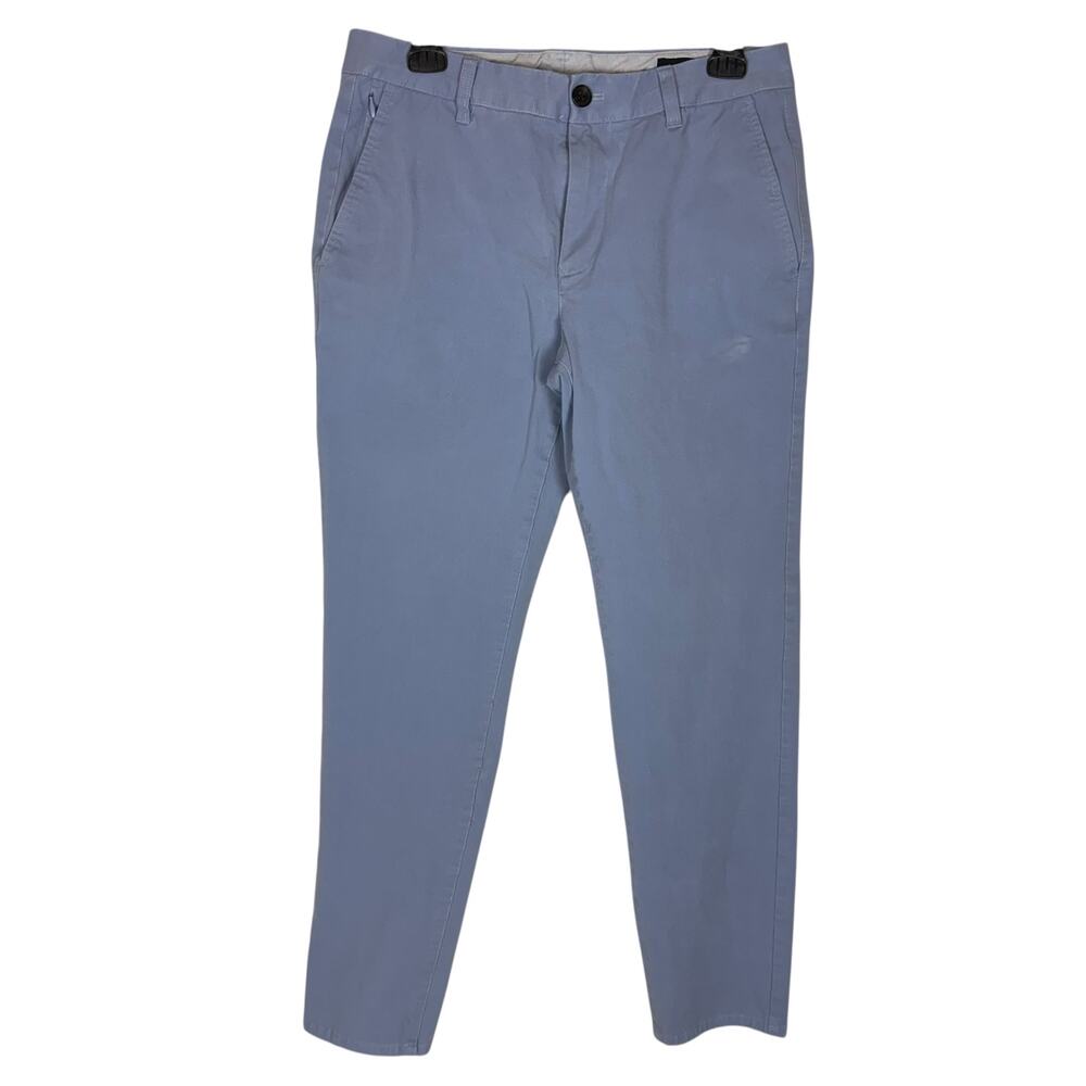 Bonobos Chino Pants Mens 31x30 Blue Stretch‎ Slim Fit Tapered Leg Flat Front